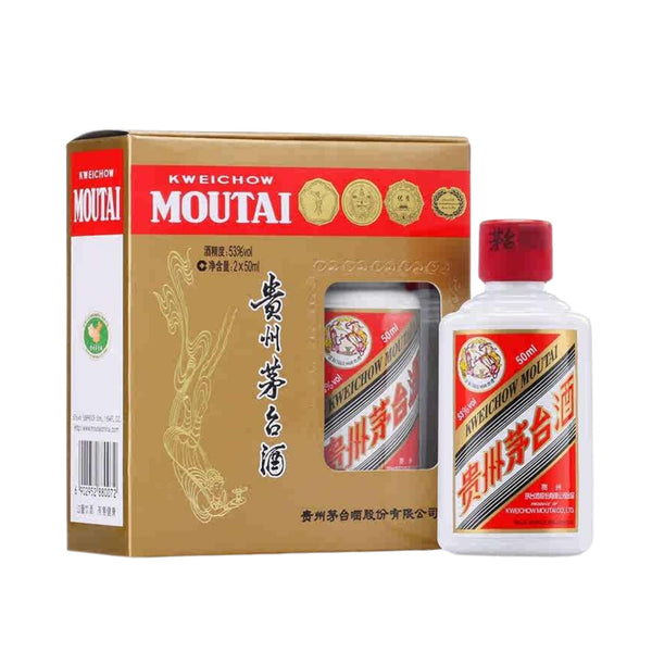 貴州茅台酒53度 - Moutai 50ml x 2 Gift Pack - Kweichow, China (50ml x 2) Essence Spirits
