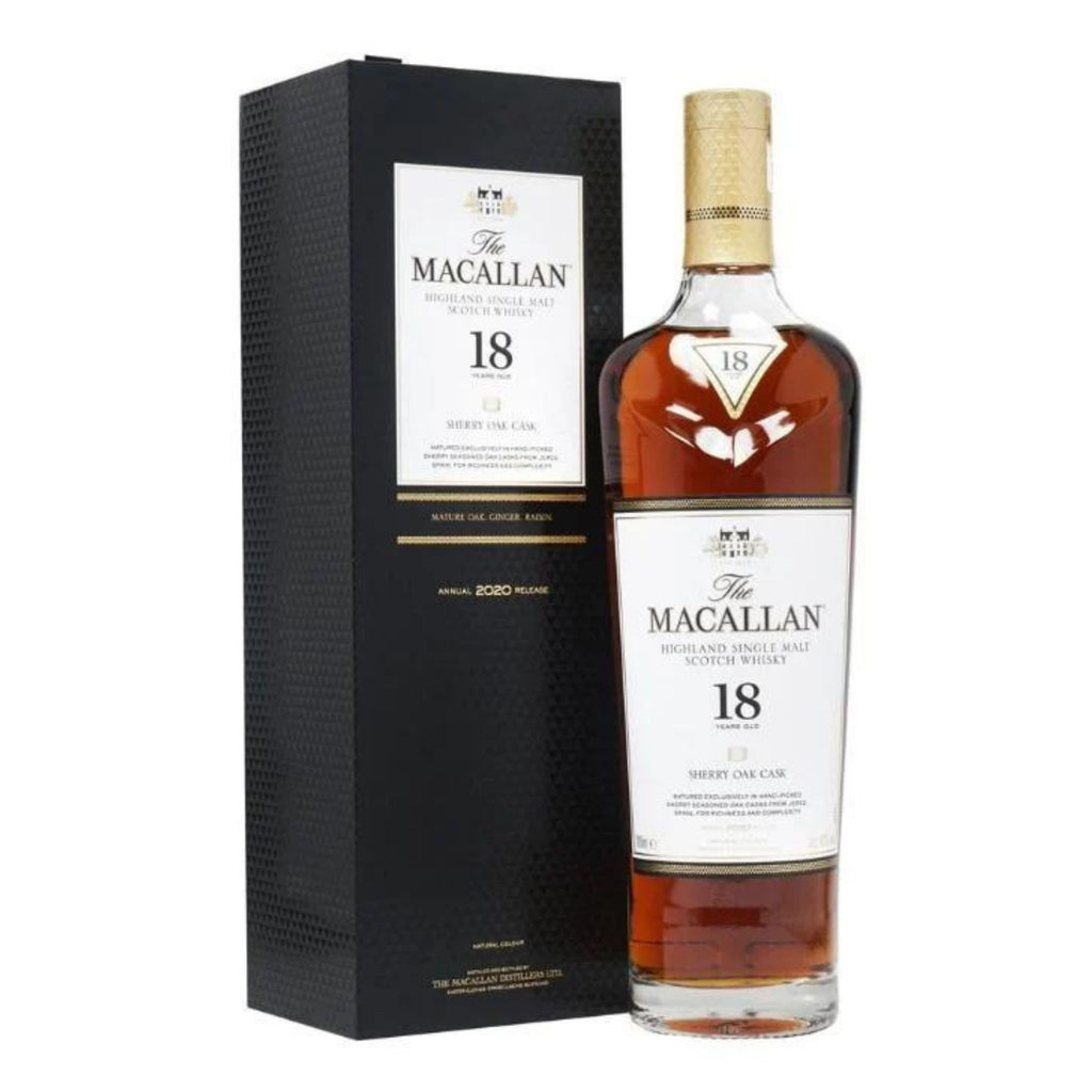 Macallan Sherry Oak Cast 18 Year Old Single Malt Scotch Whisky, Scotland (700ml) Essence Spirits